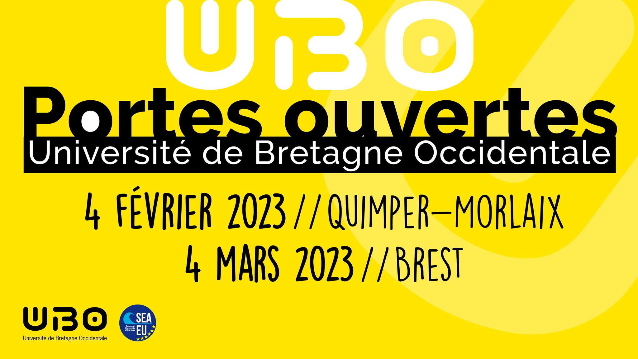 Affiche des portes ouvertes 2023 de l’UBO