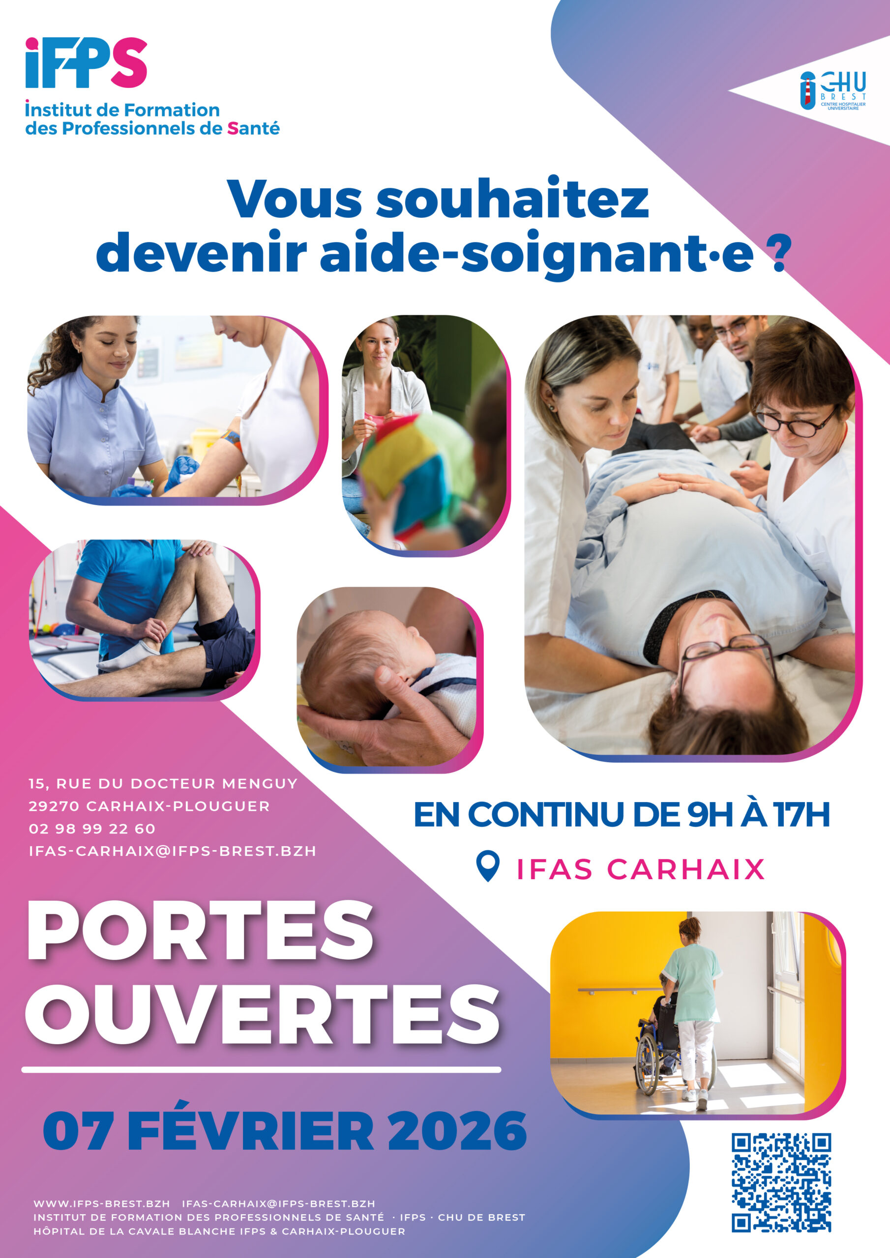 Affiche des portes ouvertes 2026 à Carhaix